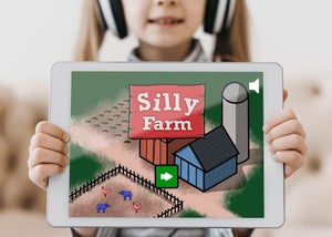 The opening page for Silly Farm